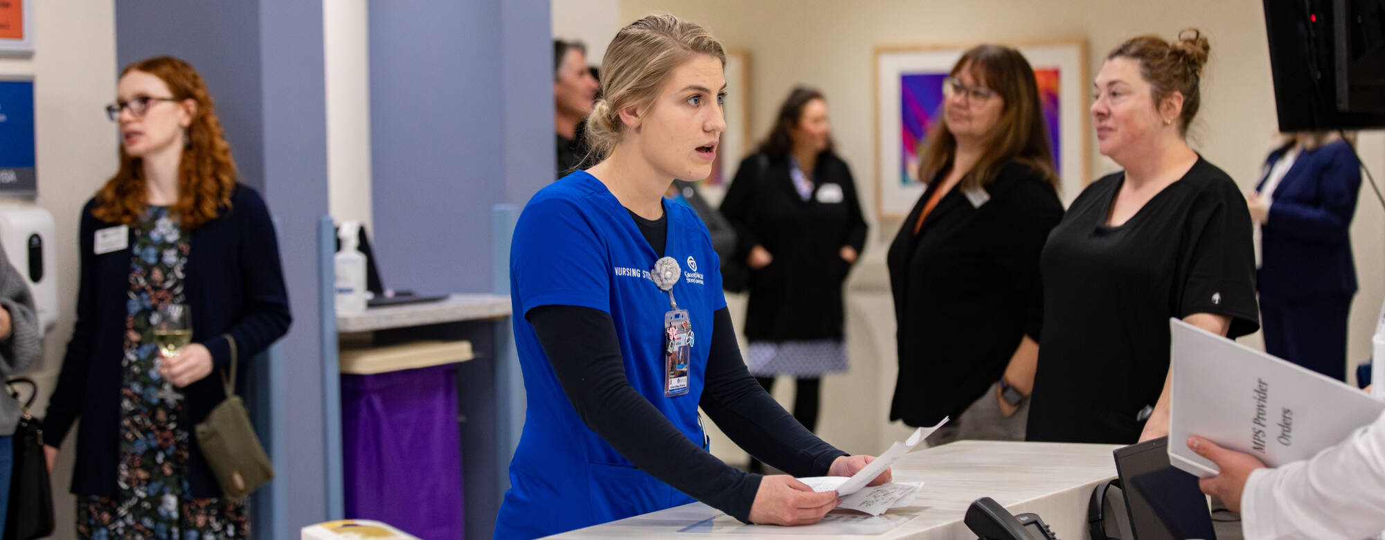 KCON Student Participating in a training in the Simulation Center